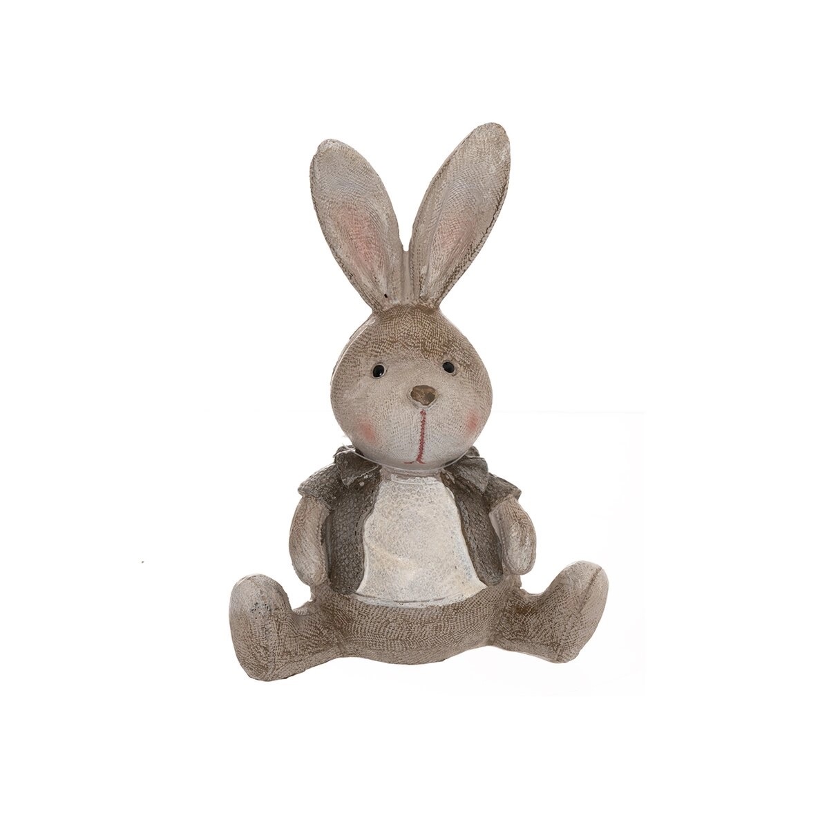Keramická dekorace zajíc béžový 14 cm