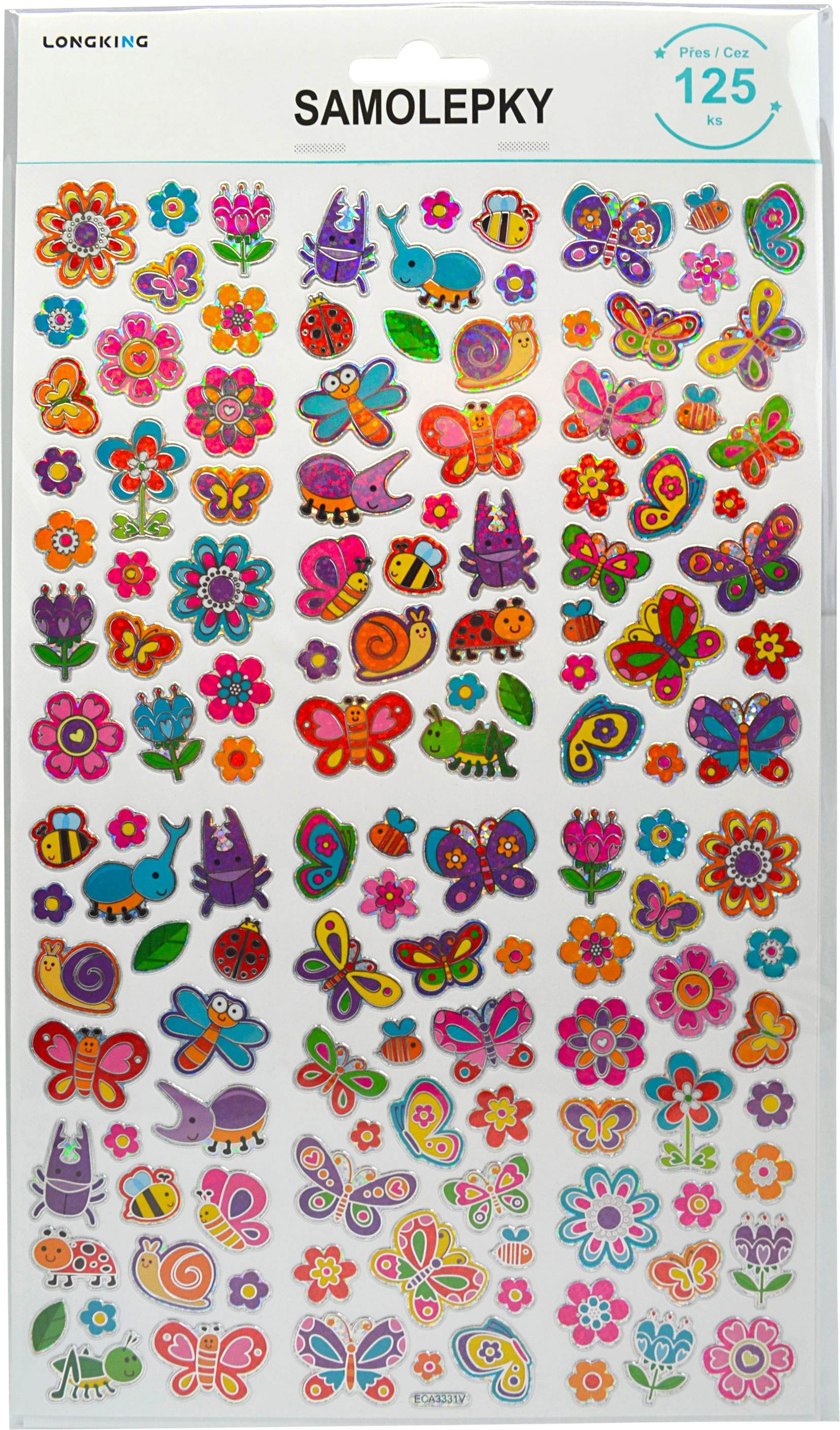 Samolepky Louka plná života – sada 100 ks