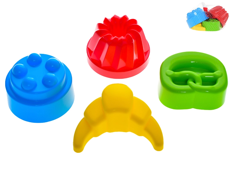 Levně Mikro Trading Formičky na písek bábovky 10-12 cm 4ks