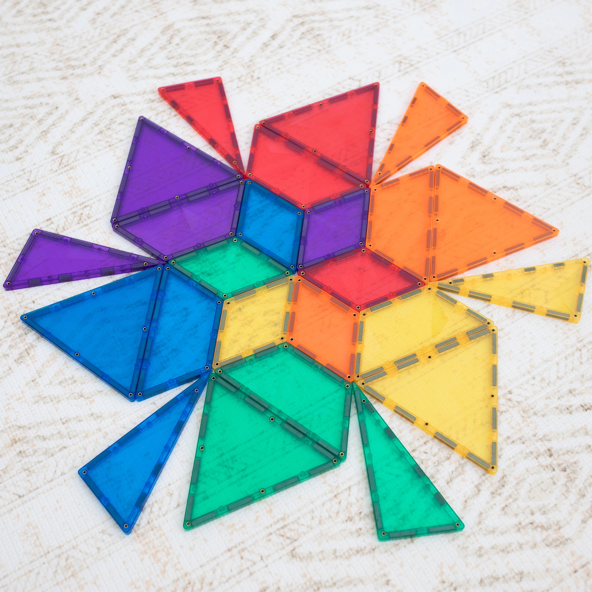 CONNETIX Rainbow Shape Expansion Pack – magnetické stavebnice, 36 dílků