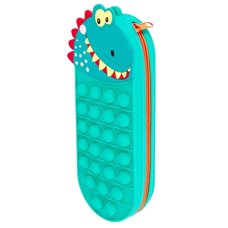 Silikonový penál dinosaurus s pop-it povrchem