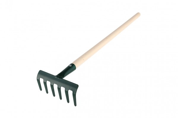 Teddies hrábě s násadou zelená