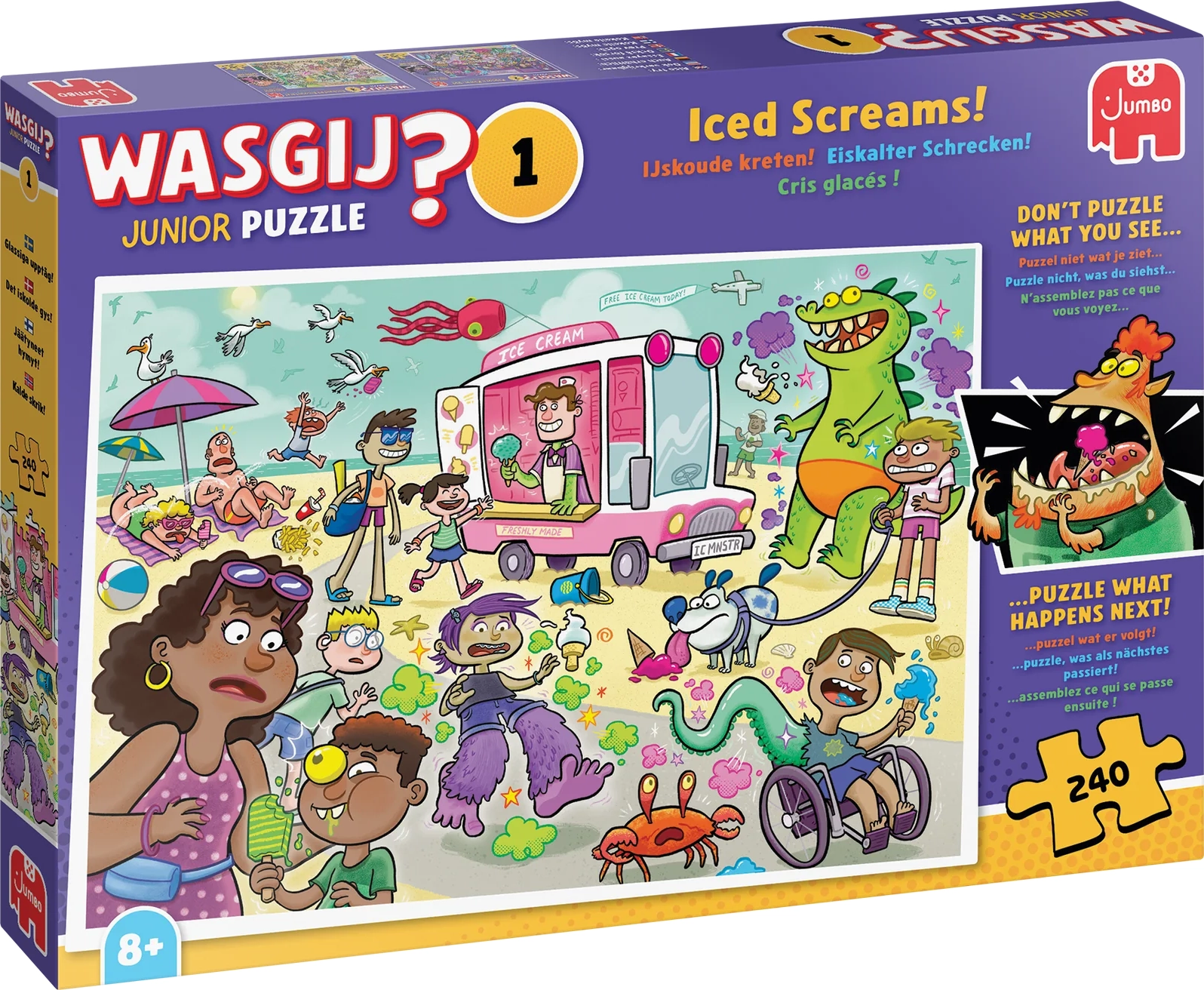 Jumbo puzzle Wasgij Junior 1: Ledové výkřiky! 240 dílků