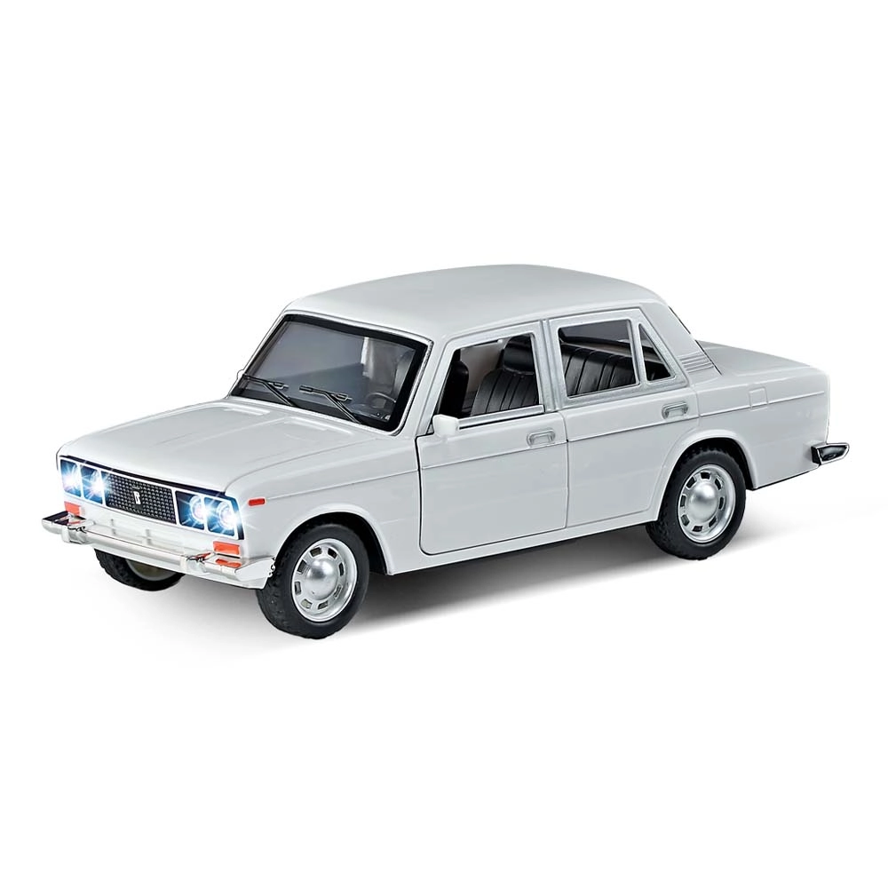Bílé auto se zvukem a světlem 18 cm