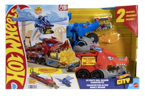 Hot Wheels City mega tahač s dračí arénou