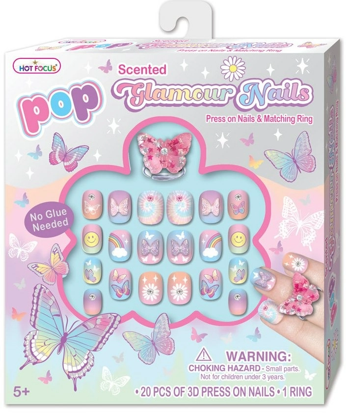 Nalepovací nehty s motivem motýlů