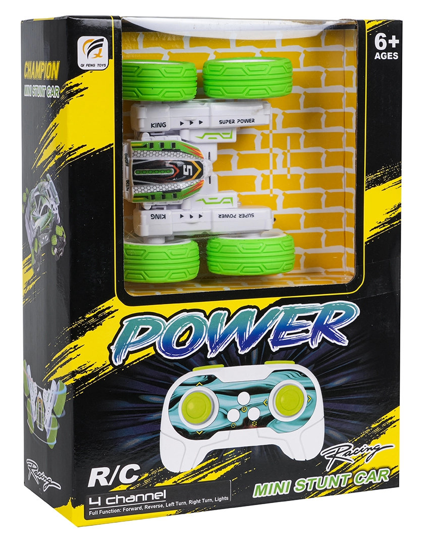 rc kaskadérské auto 1:32 power stunt – zelené