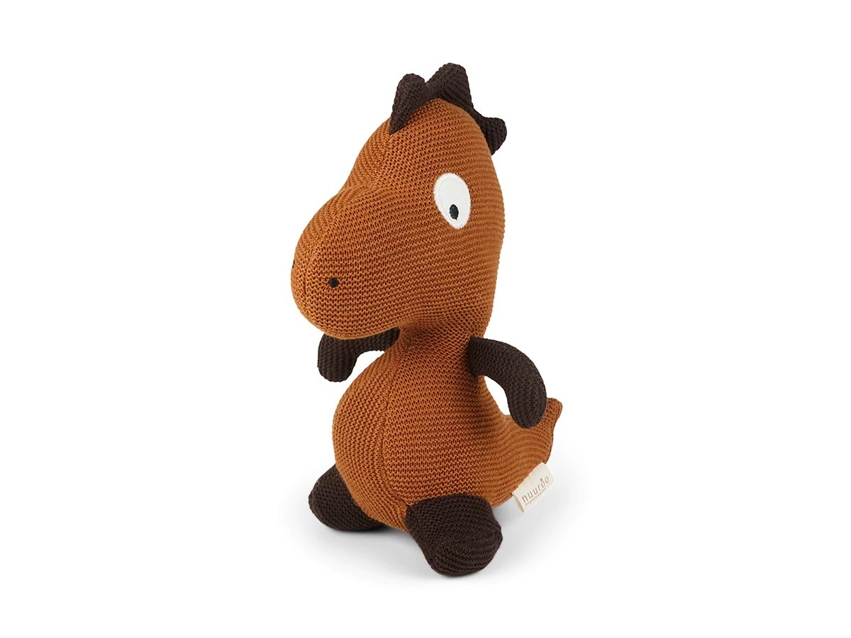 NuuRoo andrea pletená hračka dino caramel café