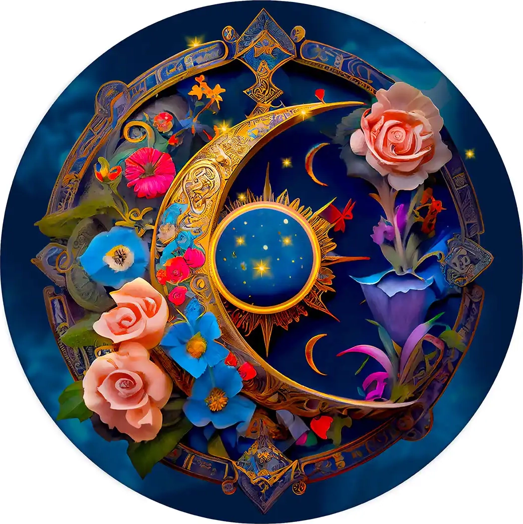 WOODEN CITY Dřevěné puzzle Květinový Měsíc 505 dílků EKO