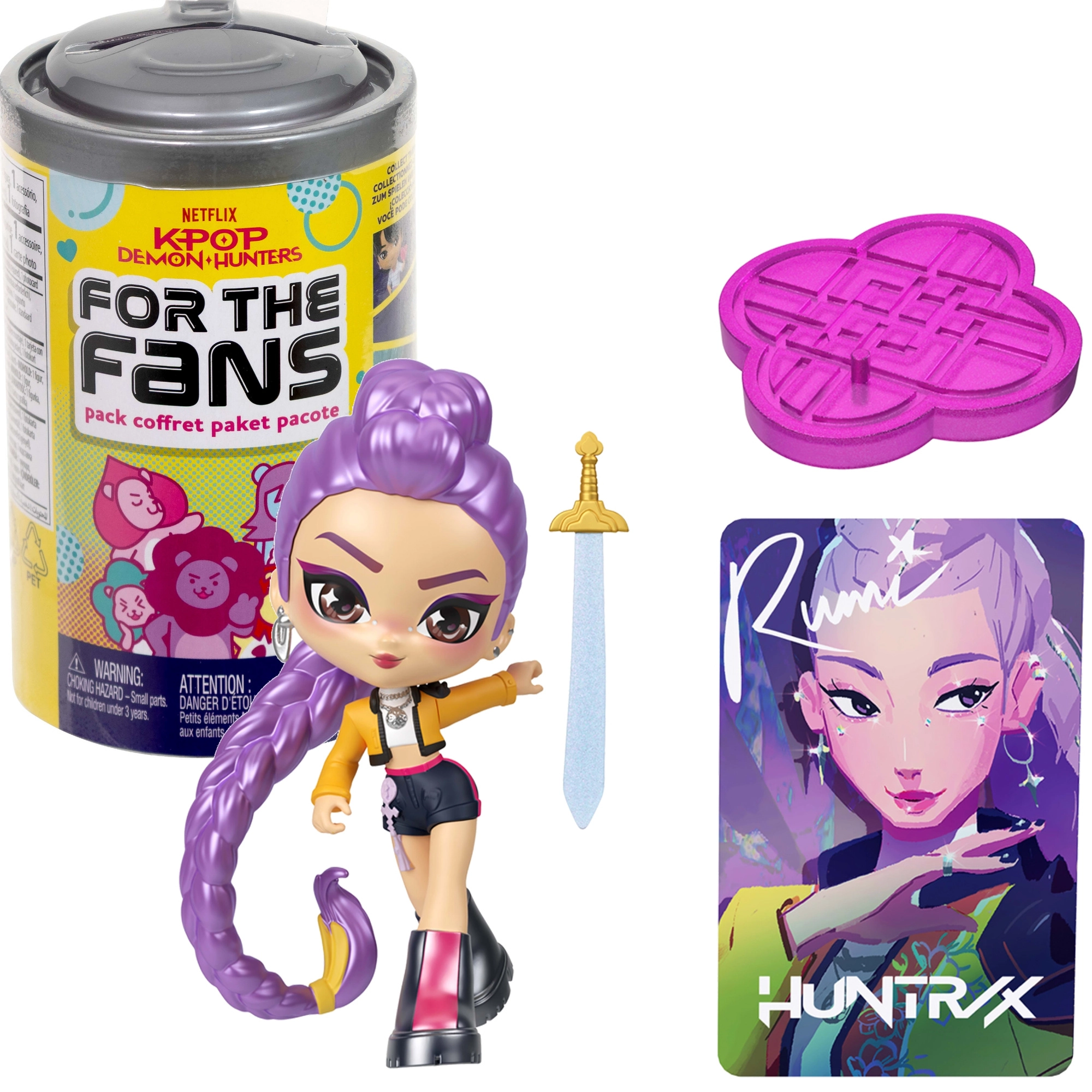 Mattel KPop Demon Hunters překvapivá sběratelská figurka s doplňkem a sběratelskou kartou (plechovka Soda Pop)