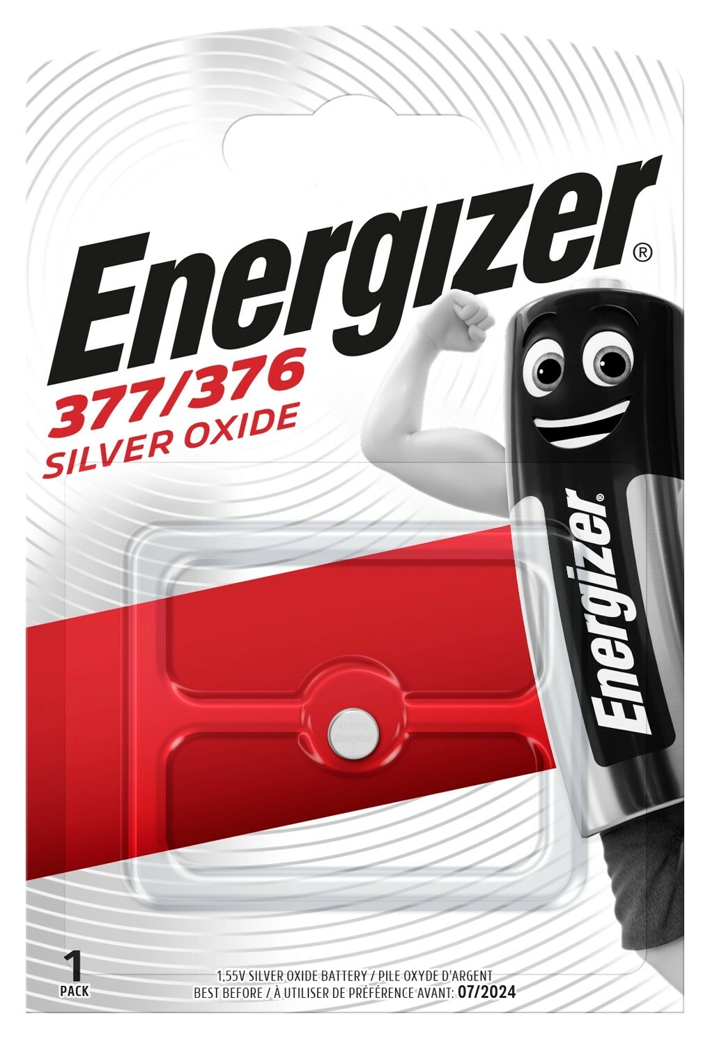 Energizer 377/376 Silver Oxide 25mAh 1ks E300783102