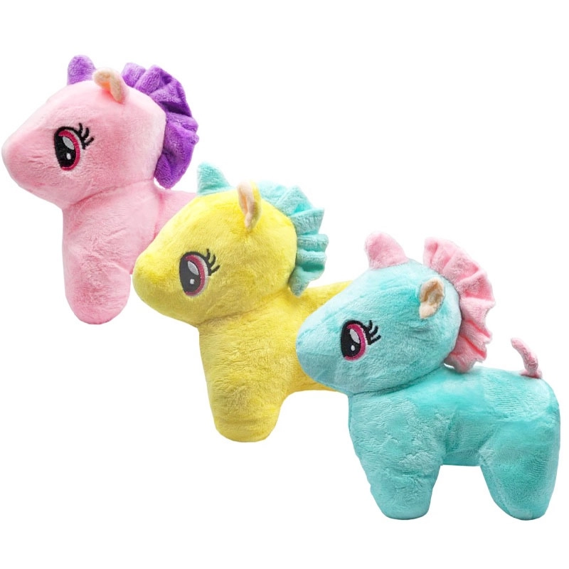 plyšový koník s vyšitými očky 17 cm