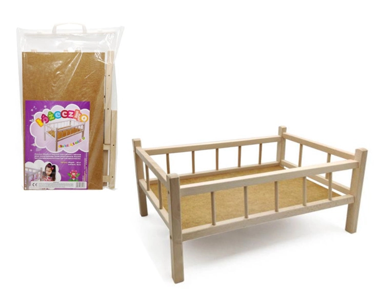 Dřevěná postýlka pro panenky a medvídky