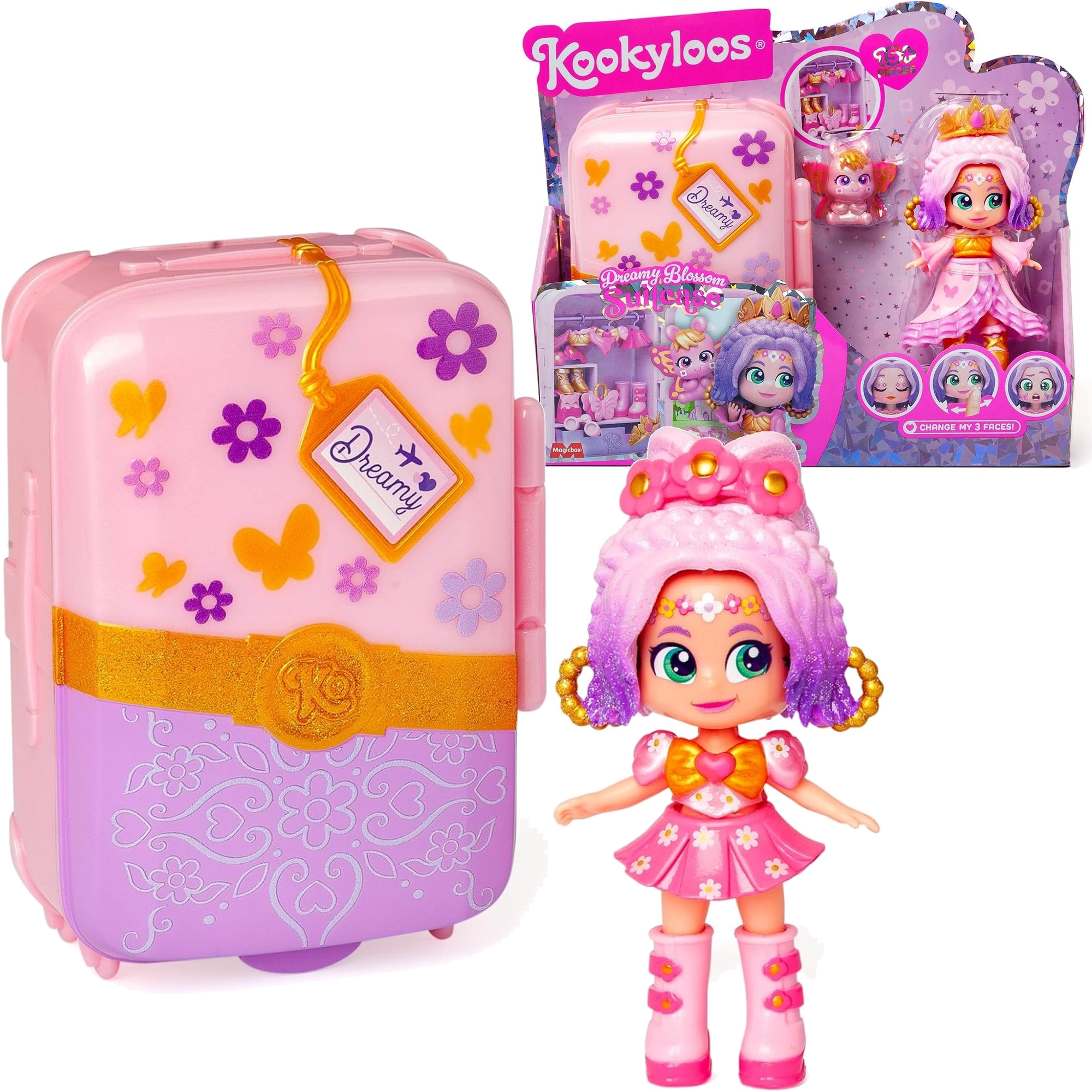 KookyLoos Dreamy Blossom kufřík s figurkou a doplňky