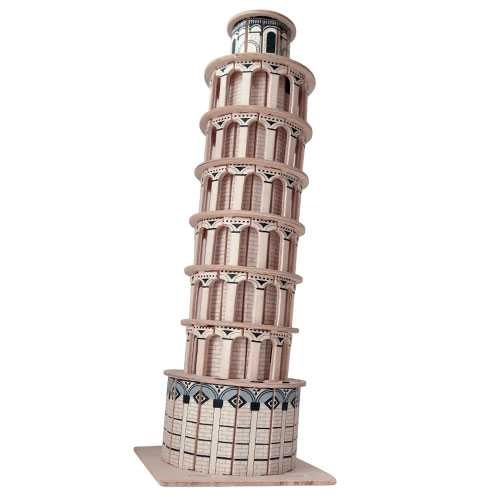 Woodcraft Dřevěné 3D Puzzle Šikmá Věž