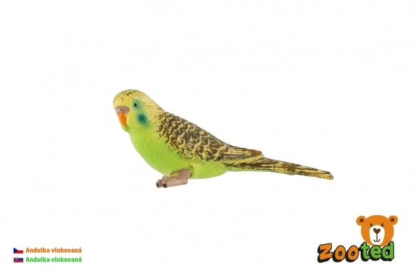 Andulka vlnkovaná zooted plast 9cm