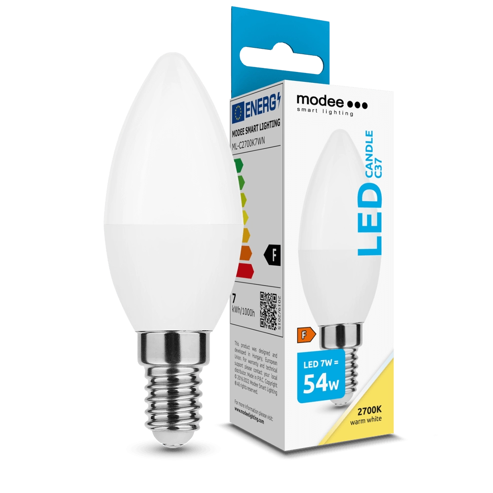 Modee E14 7W svíčka LED teplá 2700K
