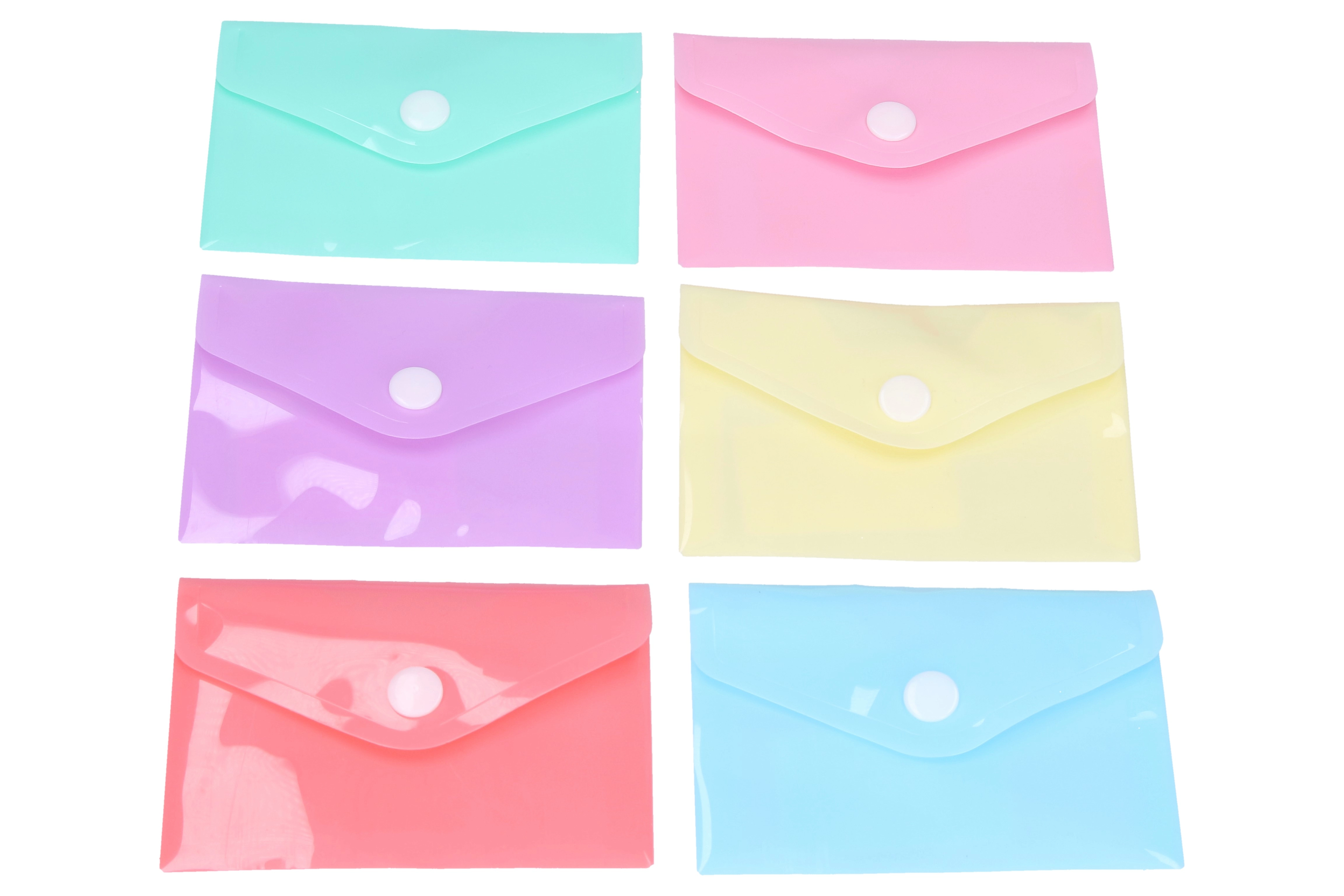 Složka s drukem 10,5 × 7,5 cm – mix pastelových barev