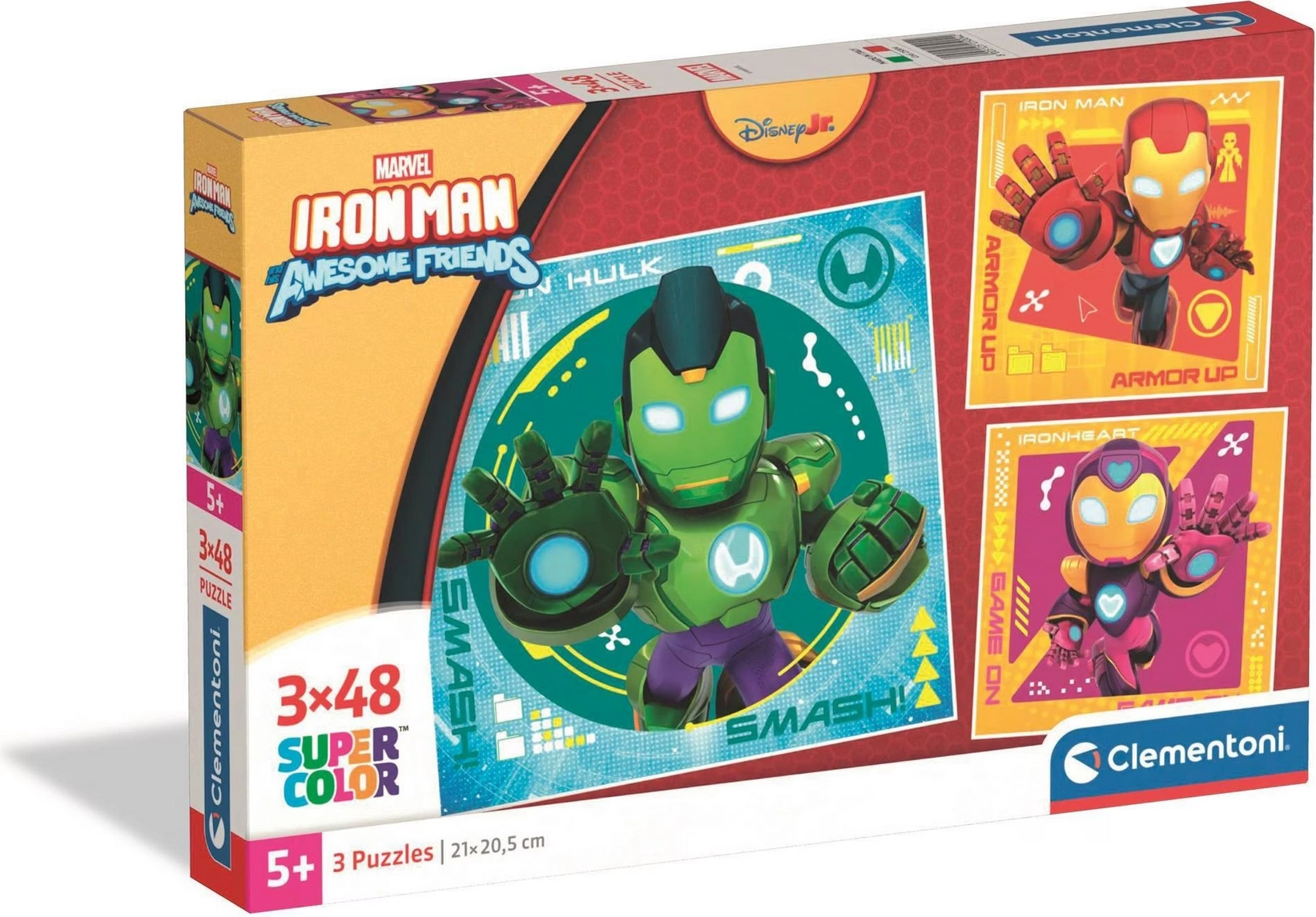 Puzzle CLEMENTONI Iron Man a úžasní přátelé 3×48 dílků