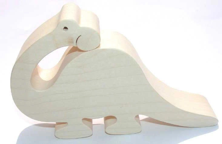 Levně Dřevěné zvířátko Brontosaurus