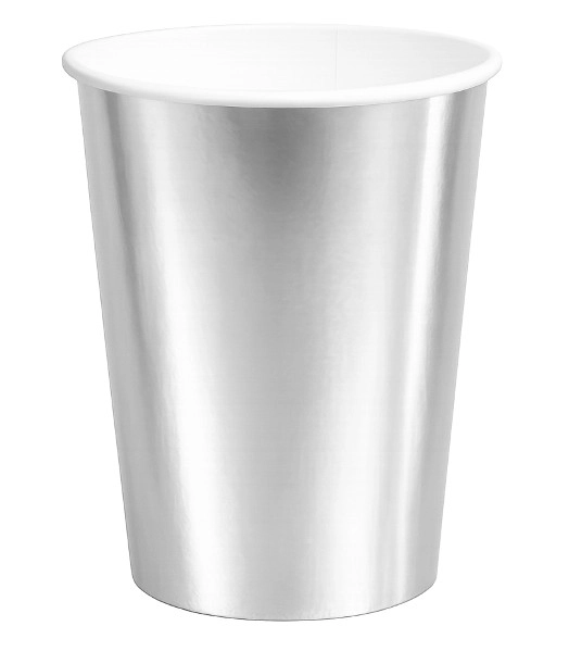 Stříbrné papírové kelímky - 1 kus