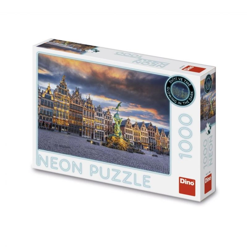 Dino Puzzle Bouře nad Antverpami 1000 dílků neon