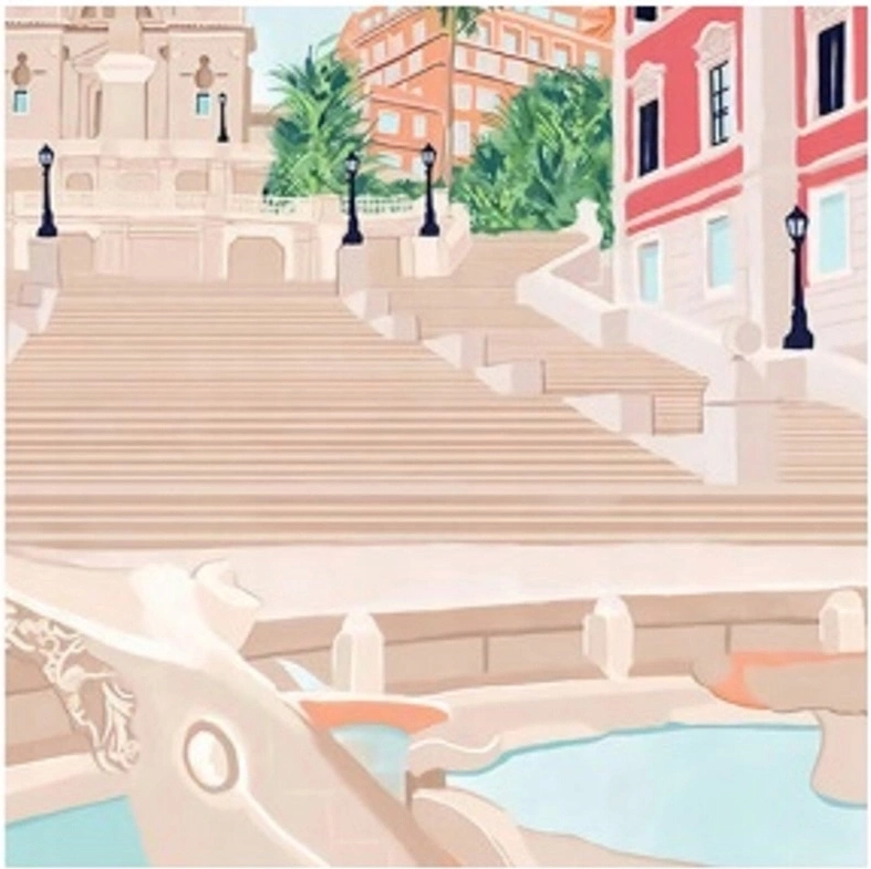 Diamantové malování Španělské schody 30 × 40 cm NORIMPEX