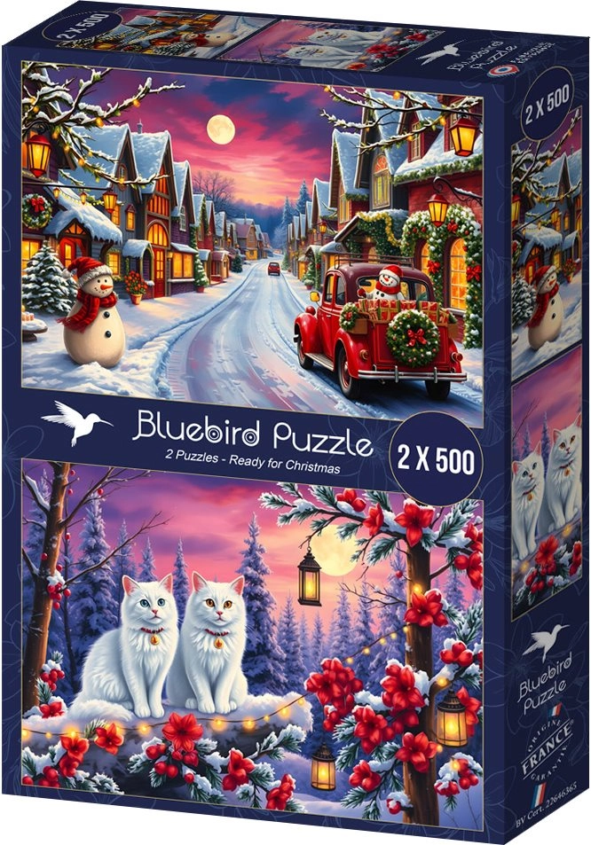 Puzzle Připraveni na Vánoce 2×500 dílků BLUEBIRD