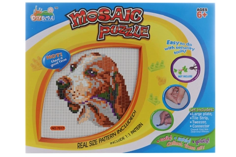 Mozaika pes – kreativní plastová mozaiková sada pro děti