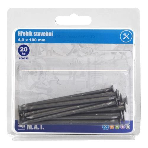 Mat Hřebík stavební 100x4,0mm (20ks)