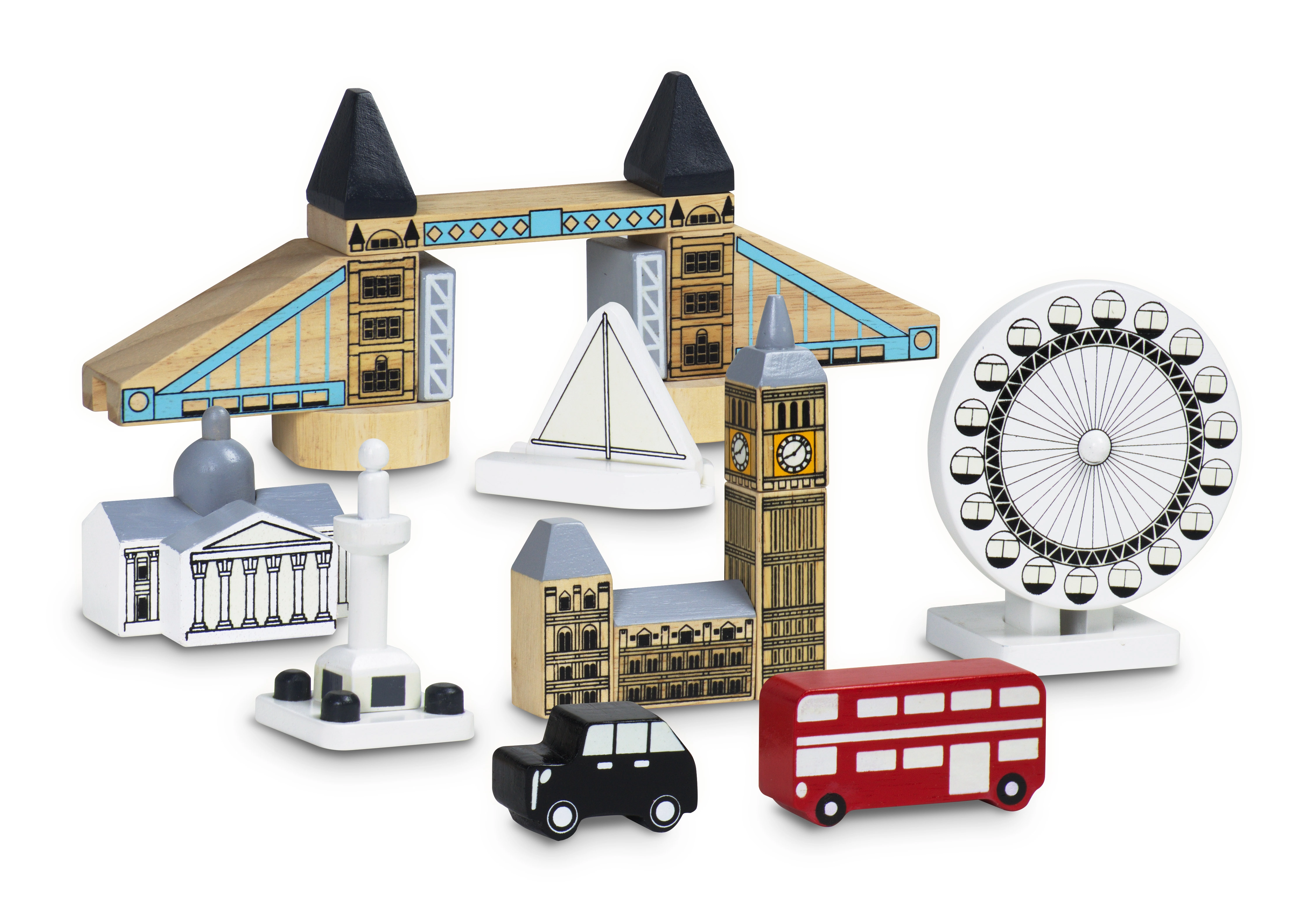 Levně Svítící dřevěné kostky London