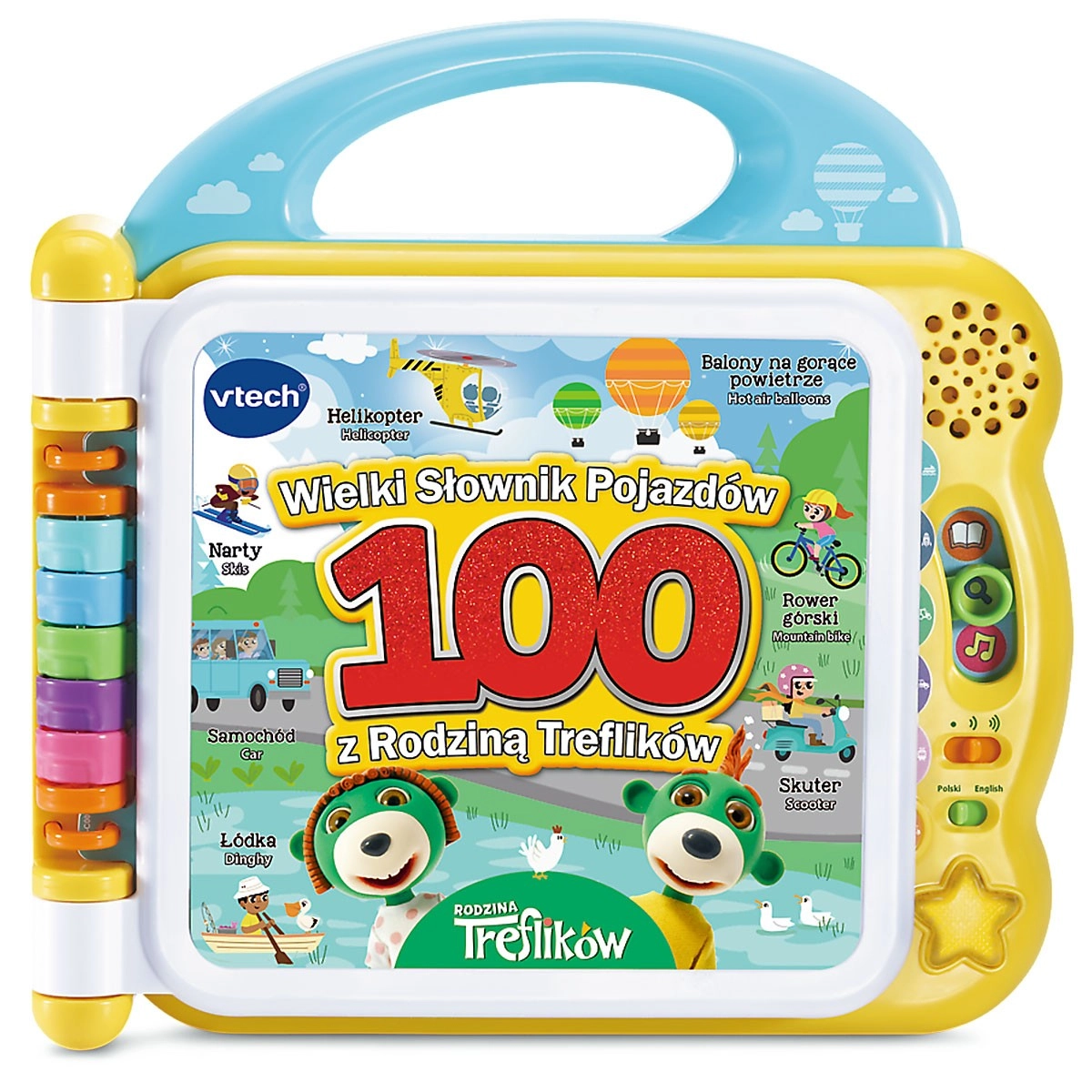 VTech interaktivní kniha Słownik Rodziny Treflików – vozidla, dvoujazyčná CZ/EN