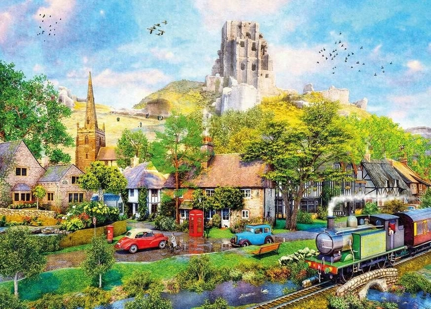 Puzzle Pod hradem Corfe 1000 dílků