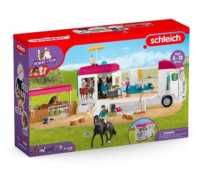 Levně Schleich Horse Club transportér pro koně s figurkami