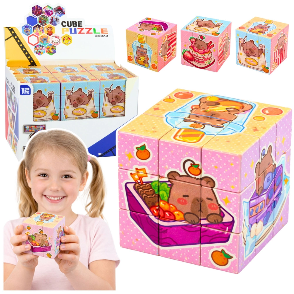 Edukační logická kostka s kapybarou 6 × 6 cm