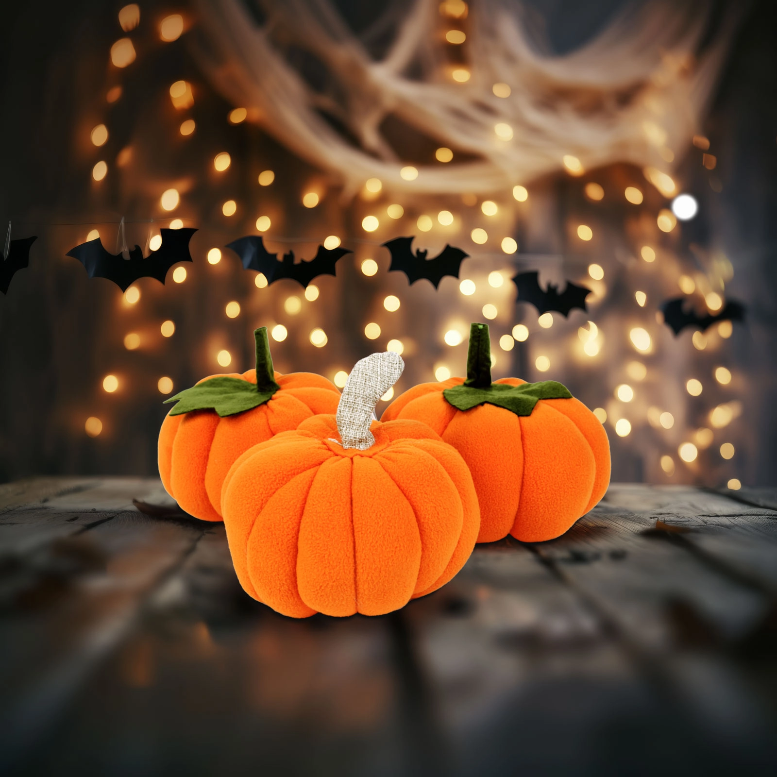 Halloweenská dýňová dekorace - 1 kus