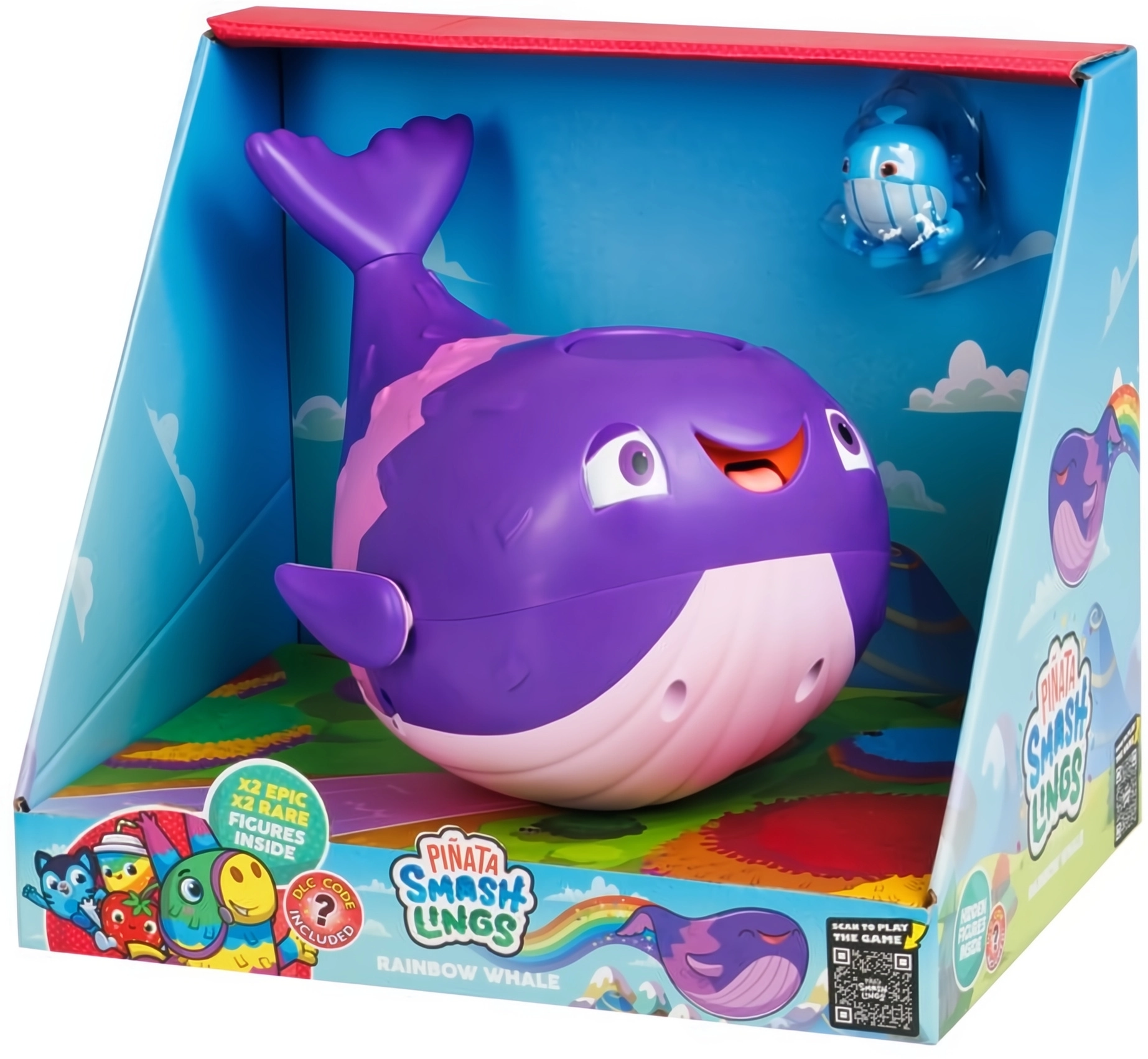 Pinata Smashlings duhový velryb + 4 figurky