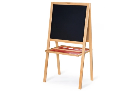 Dřevěná oboustranná tabule na křídy a fixy s magnetickou plochou