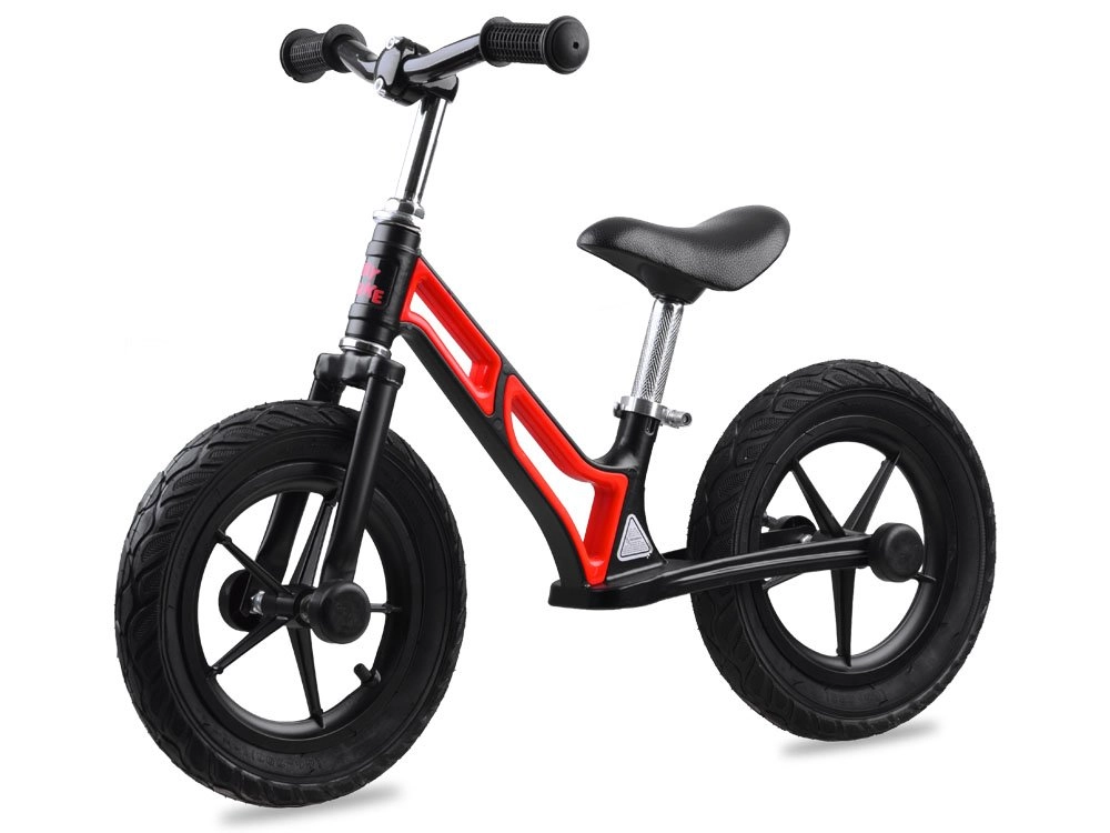 Levně Odrážedlo TINY BIKE s 12" nafukovacími koly a magneziovým rámem – Červená