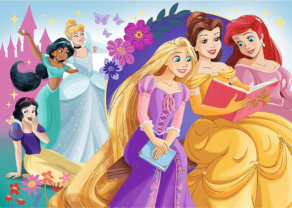 TrefL třpytivé puzzle Princezny – Záře přátelství 100 dílků