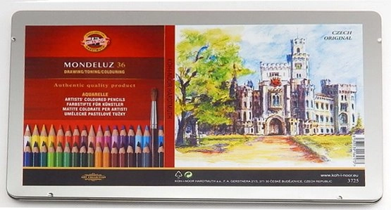 Akvarelové pastelky Koh-i-noor Mondeluz, 36 ks