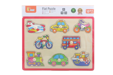 Viga puzzle s úchyty Farma Multicolor