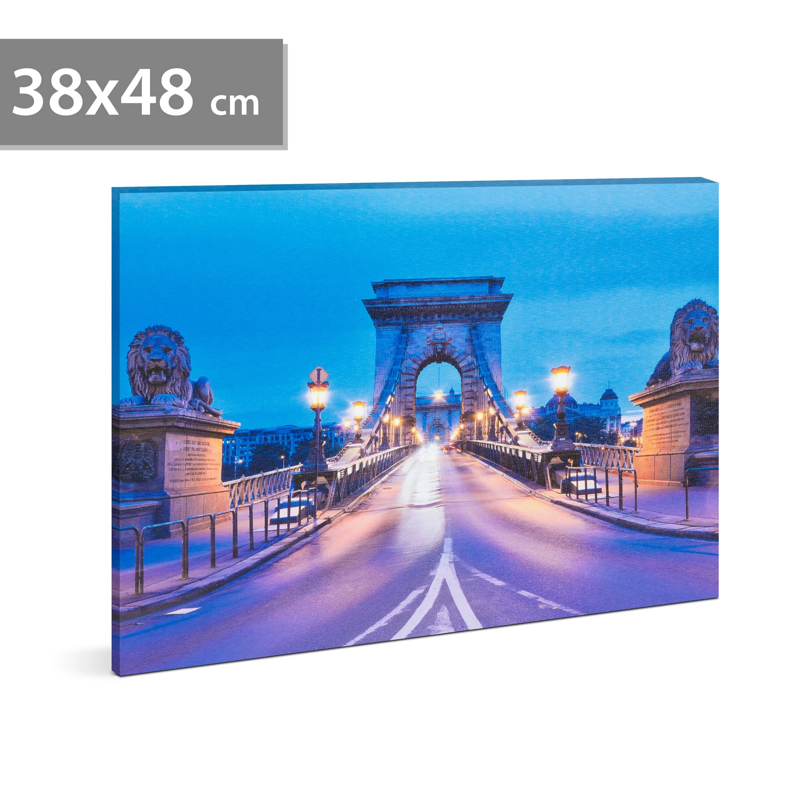 LED obraz Řetězový most 38 × 48 cm
