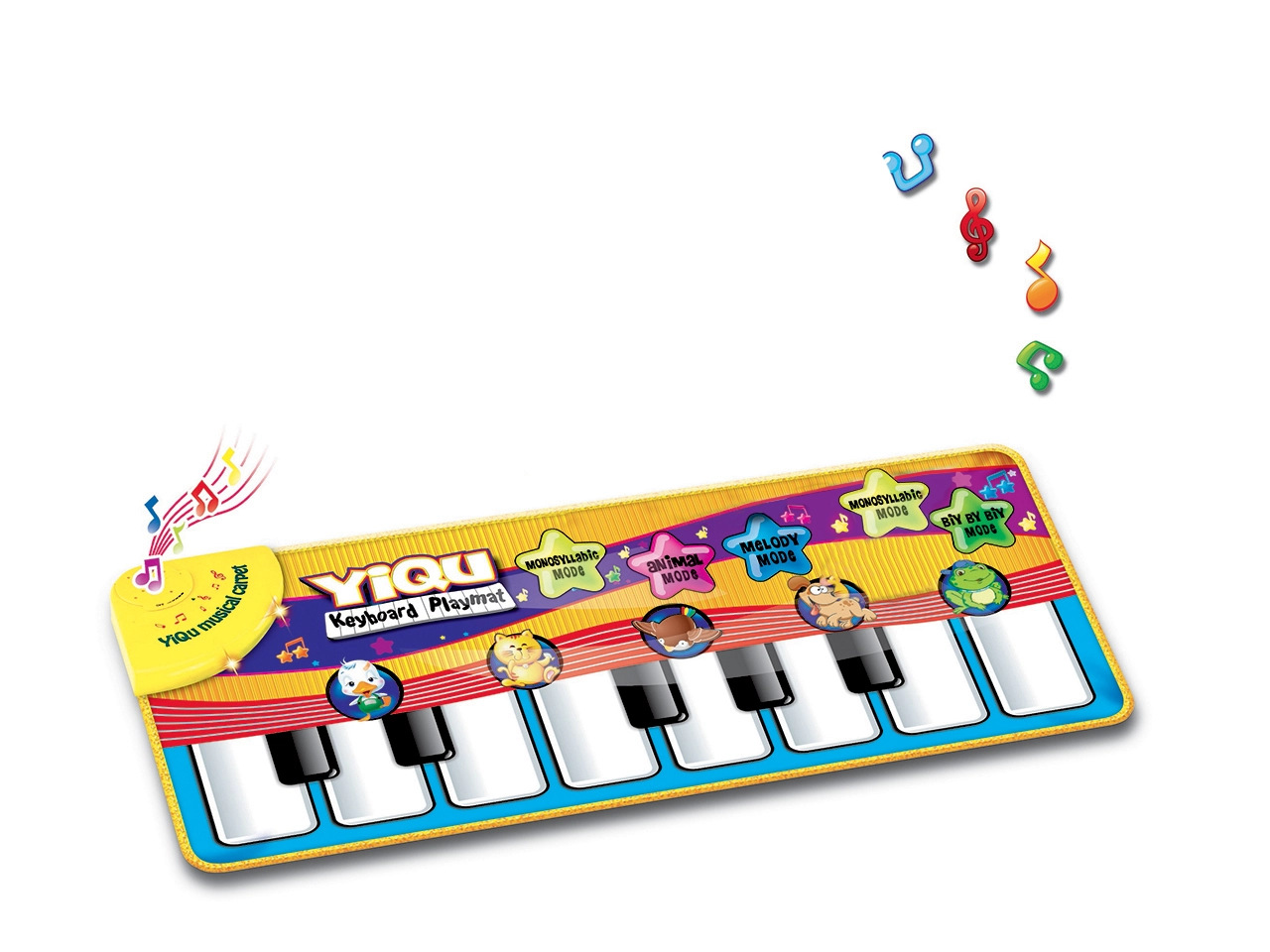 Levně Baby pianko podlahové interaktivní dečka se zvířátky na baterie Zvuk Toys 73 cm