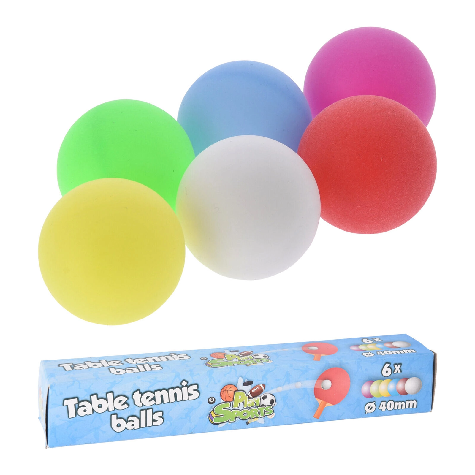 míček pr.40mm STOLNÍ TENIS mix barev 6ks