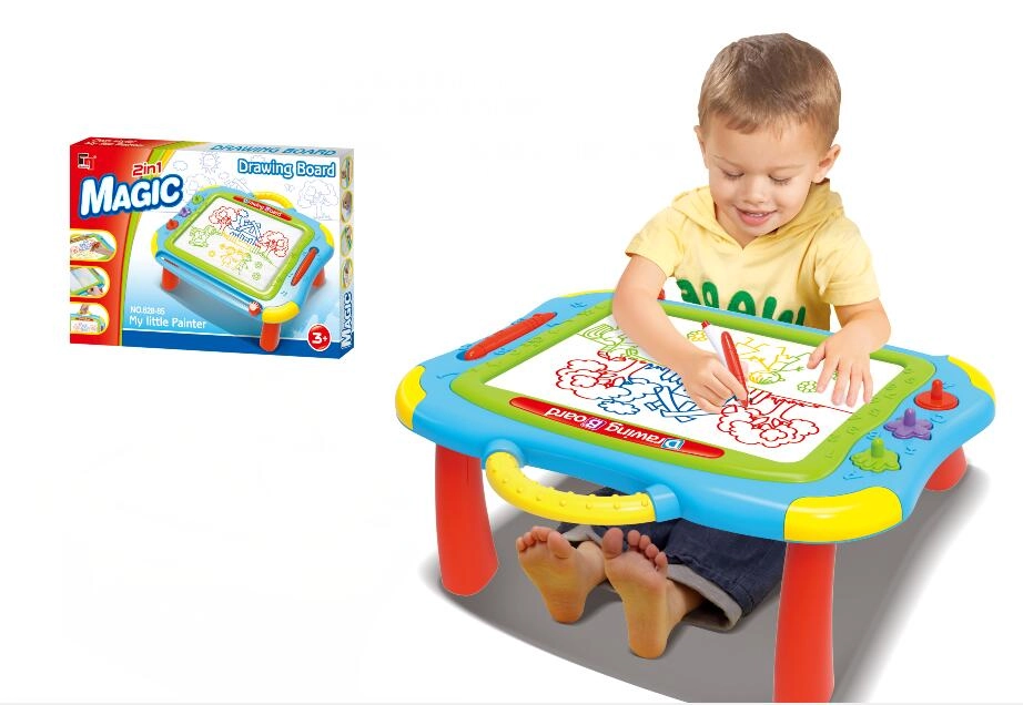 Vzdělávací stolek 2v1 se smývacím kreslicím povrchem