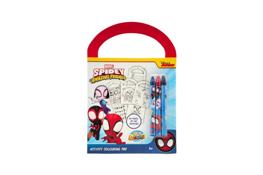 kreativní sešit s aktivitami a voskovkami MARVEL SPIDEY AND HIS AMAZING FRIENDS