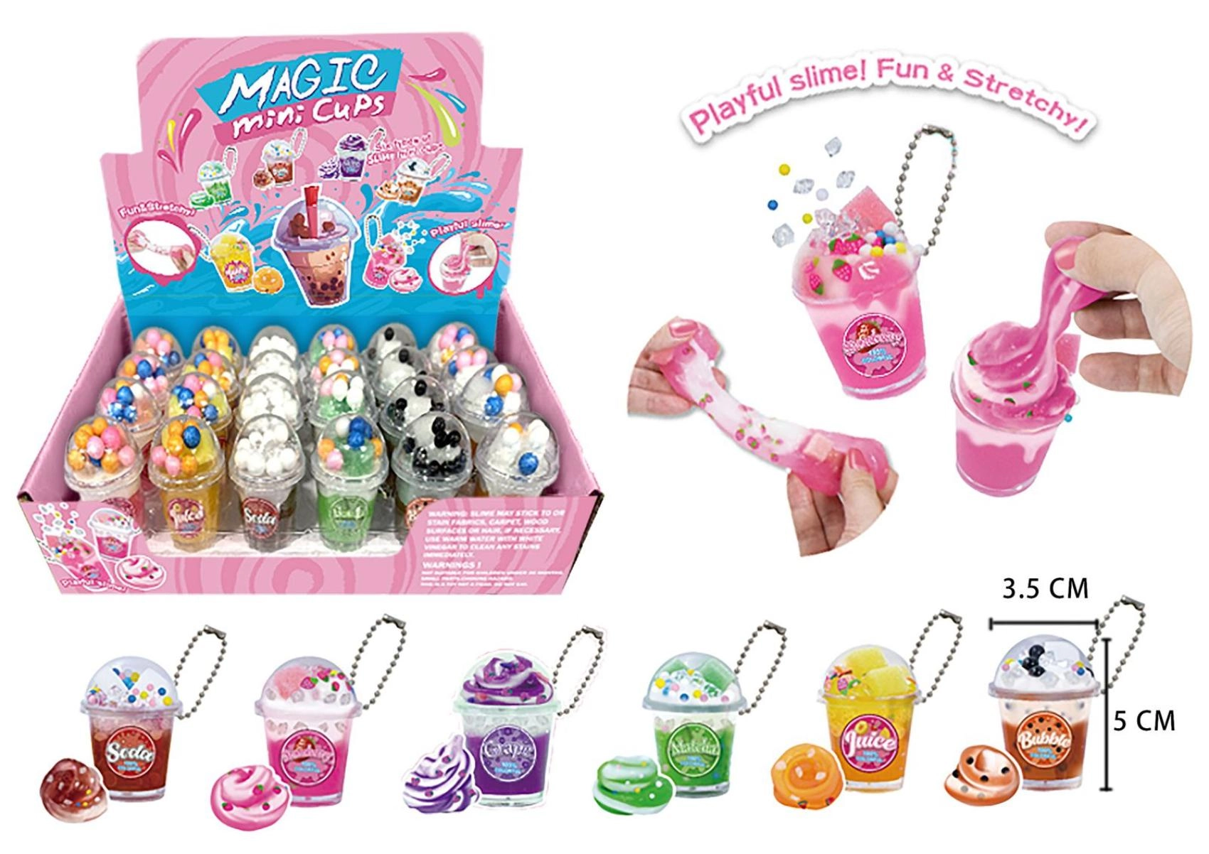 Přívěsek s mini slizem v pohárku