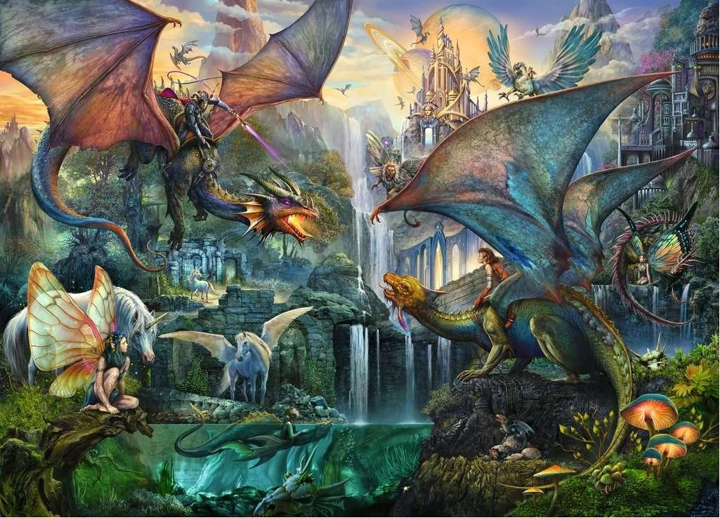 Levně Ravensburger puzzle Kouzelný dračí les 9000 dílků