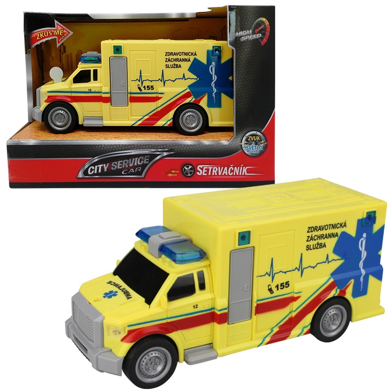 Levně Ambulance na setrvačník 1:20 CITY SERVICE CAR